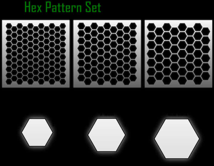 A Set Of Hexagons With Different Shapes