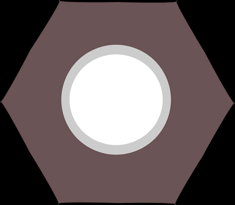 A White Circle In A Hexagon Shape