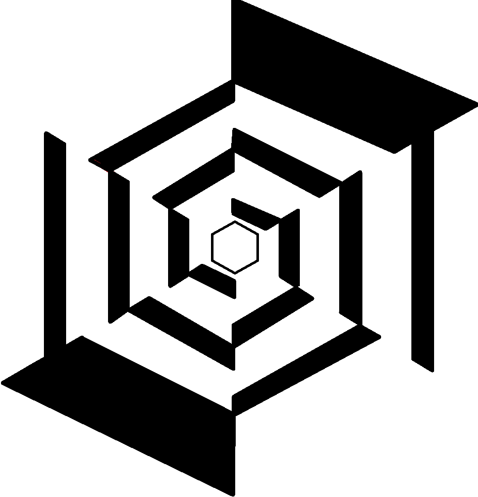 A White Hexagon In The Dark