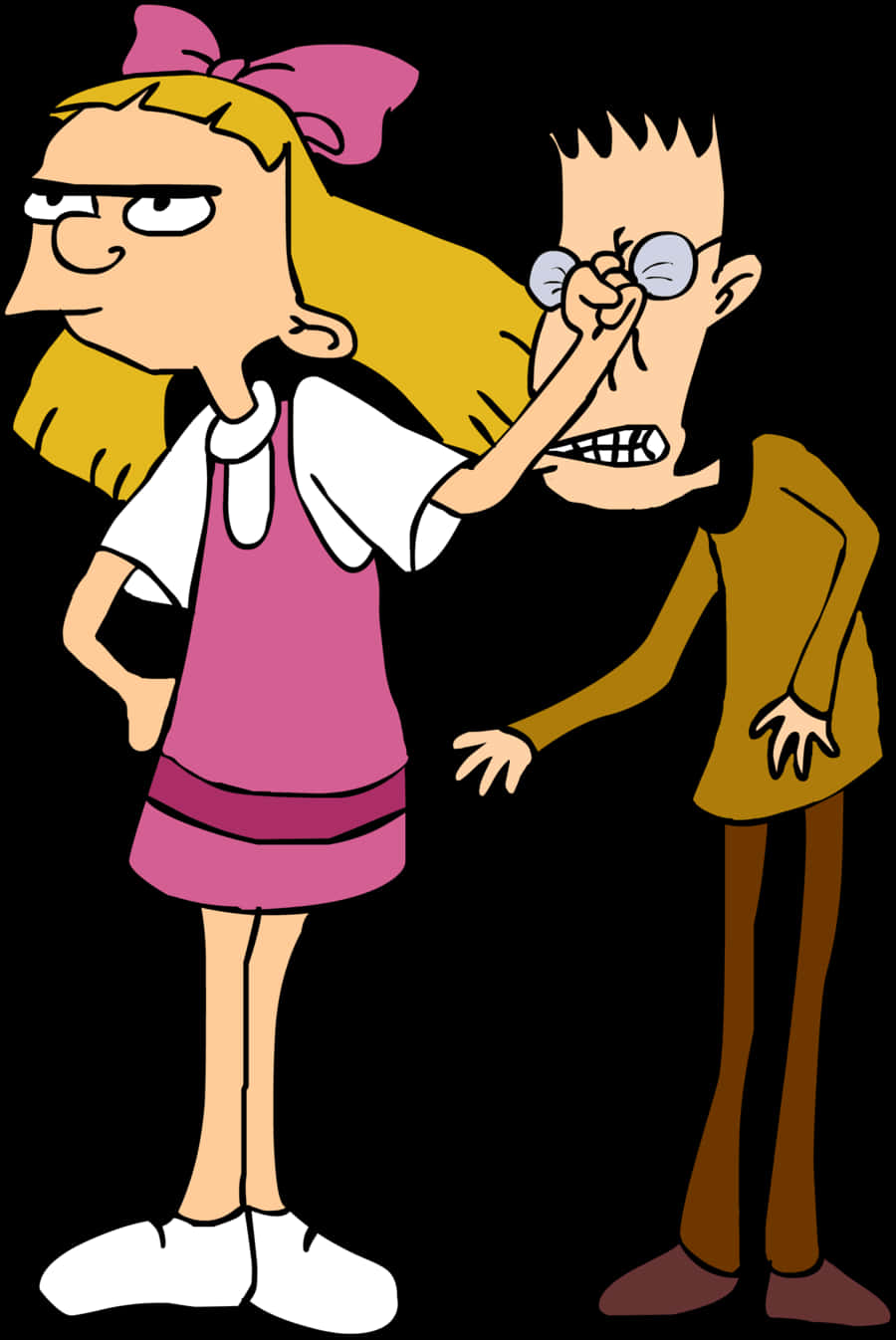 Cartoon A Cartoon Of A Man And A Woman