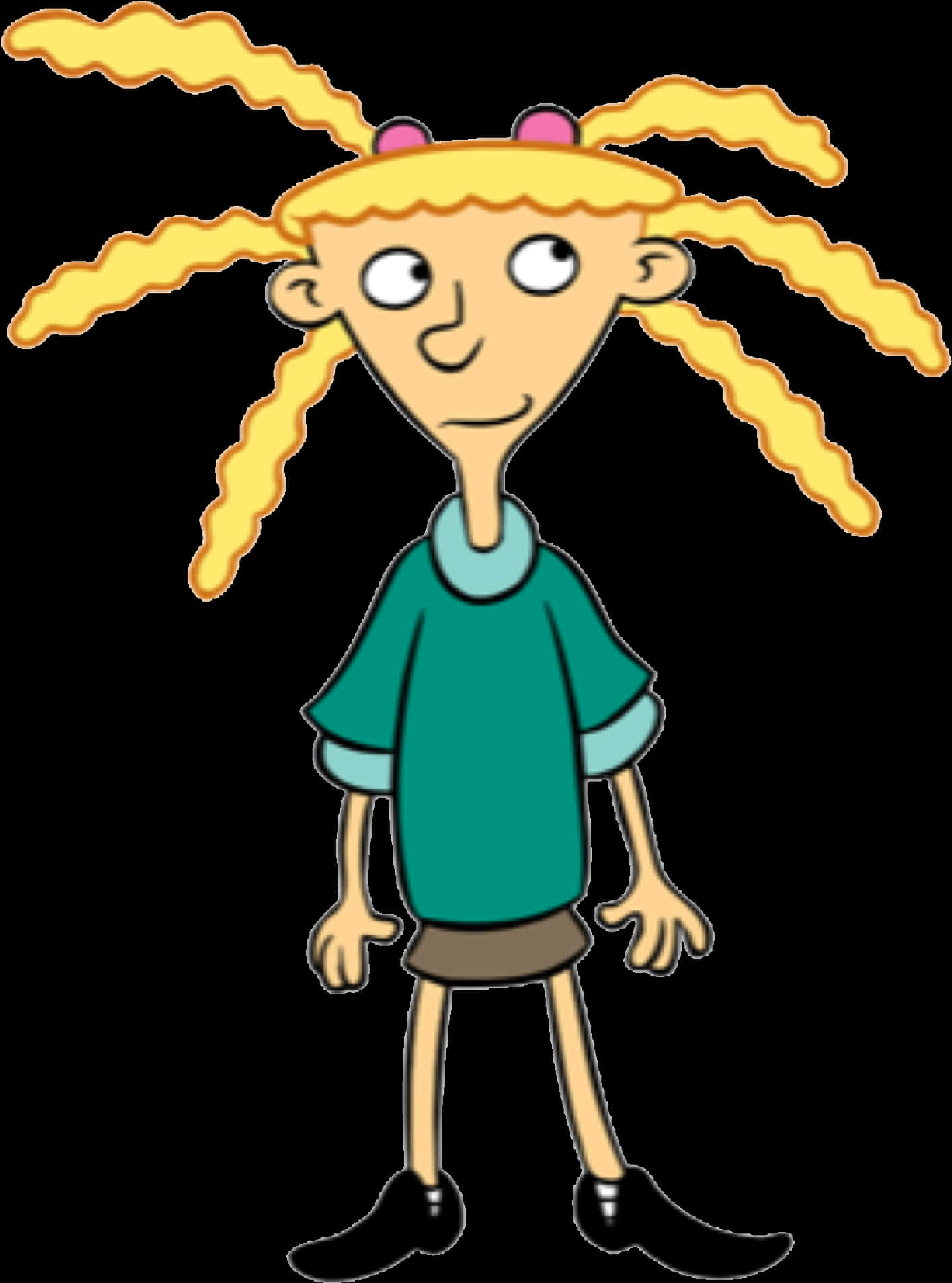 Cartoon Of A Girl With Long Blonde Hair