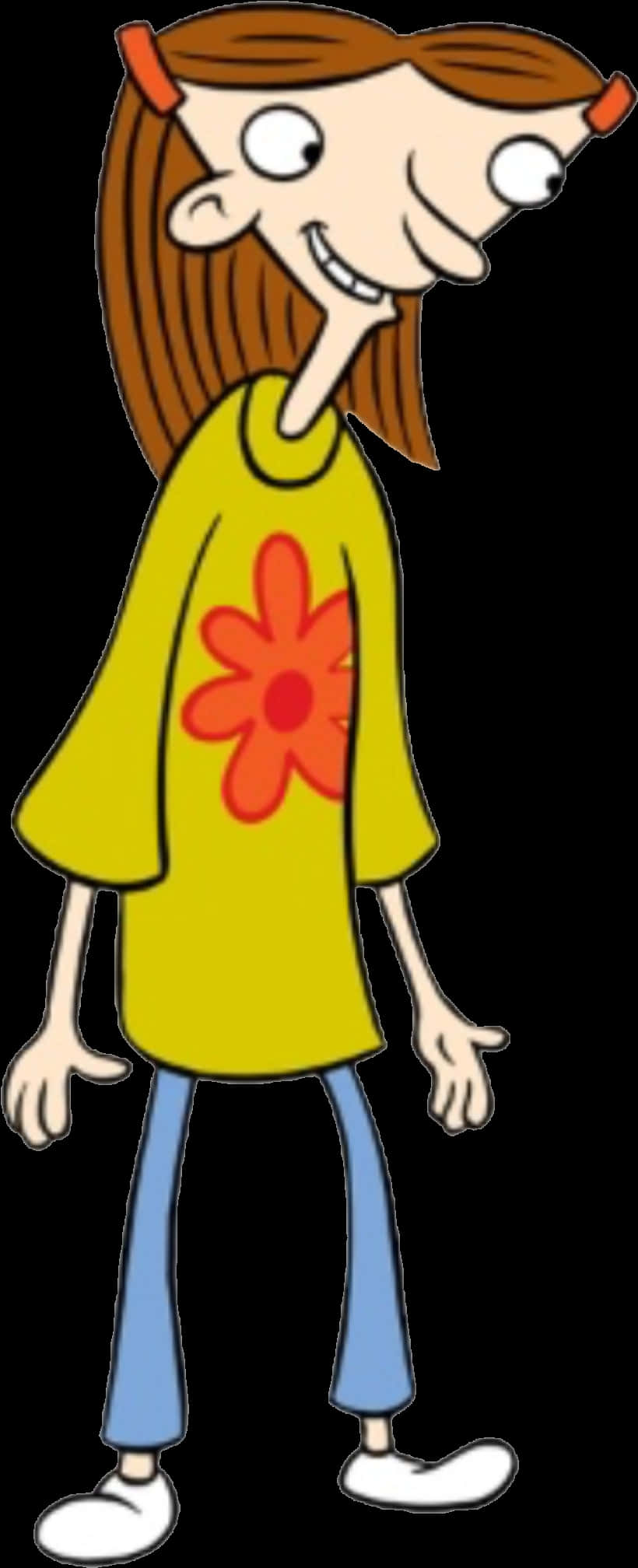 A Cartoon Character With A Flower On It