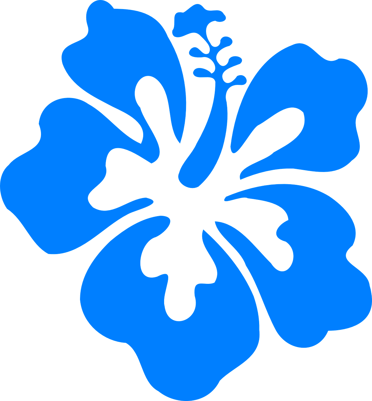 A Blue Flower With Black Background
