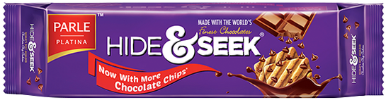 A Purple Package With White Text And A Red Ribbon