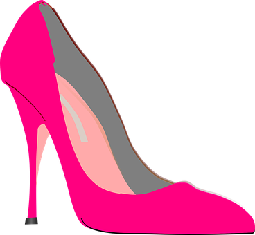 A Pink High Heeled Shoe