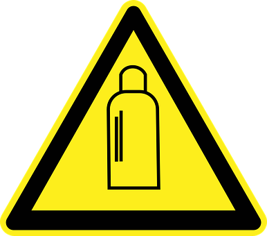 A Yellow Triangle Sign With A Black And Yellow Triangle