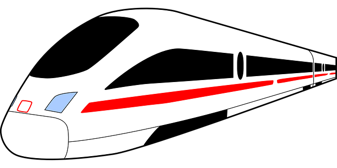A White And Red Train