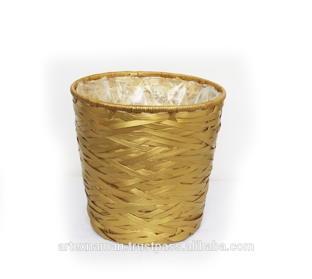 High Quality Plait Bamboo Flower Basket,flower Pot - Pot Bunga Dari Anyaman Bambu, Hd Png Download