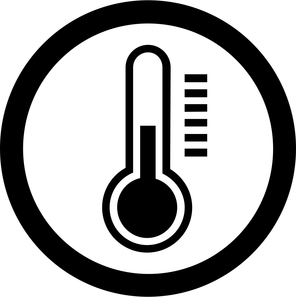 A Black Circle With A Thermometer