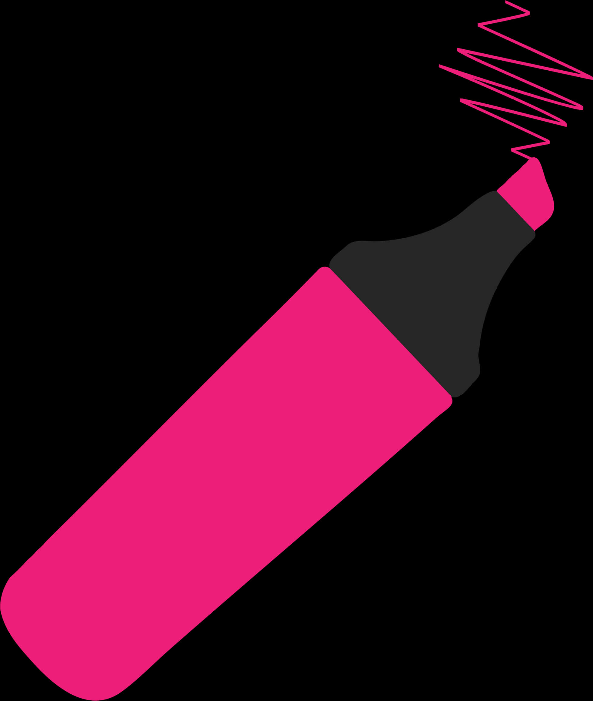 A Pink Highlighter With A Black Background