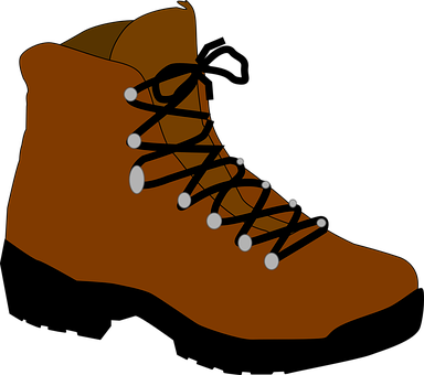 A Brown Boot With Black Laces