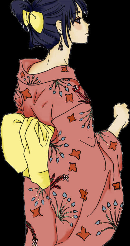 A Woman In A Kimono