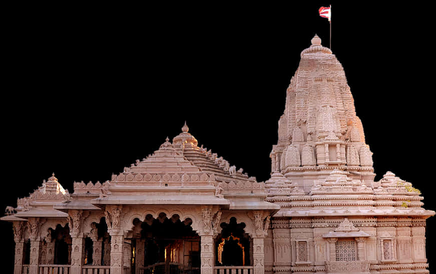 Somnath With A Flag On Top