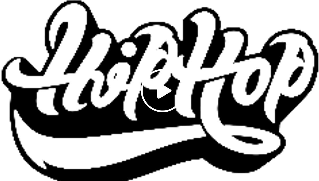 A White Play Button In A Black Background