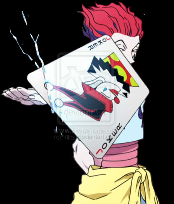 A Cartoon Of A Man Holding A Card