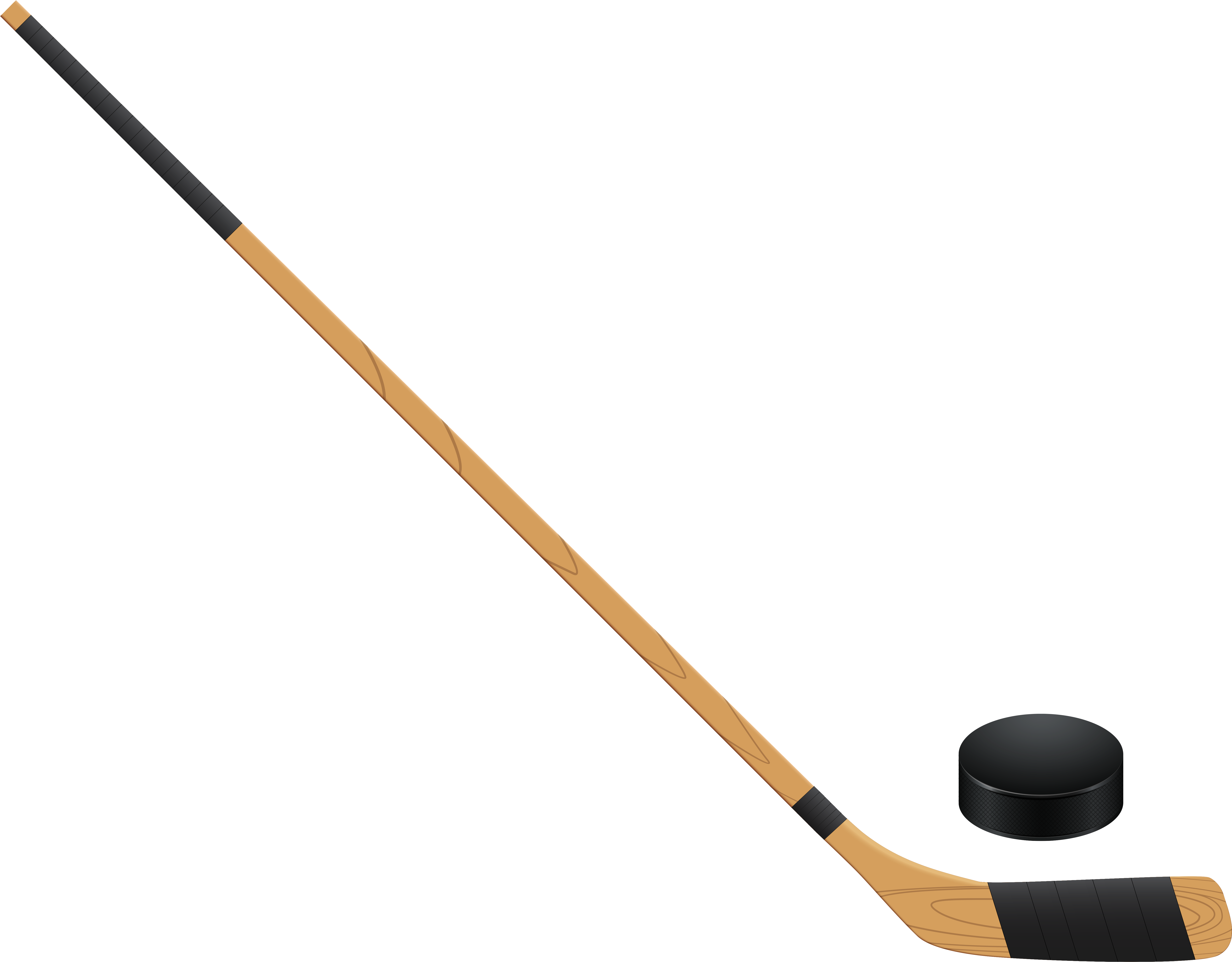 A Hockey Stick And Puck