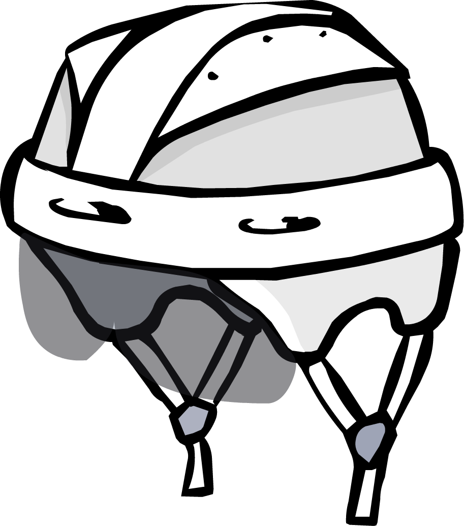 A White Helmet With Black Straps