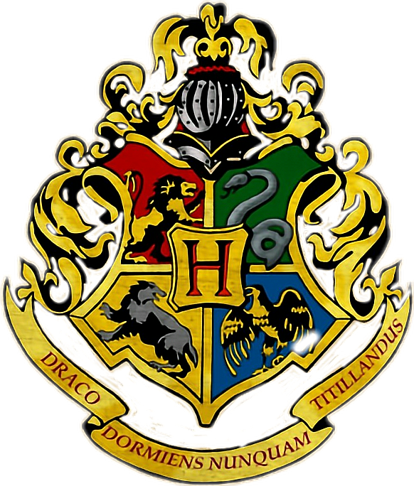 A Colorful Crest With Gold And Red Letters