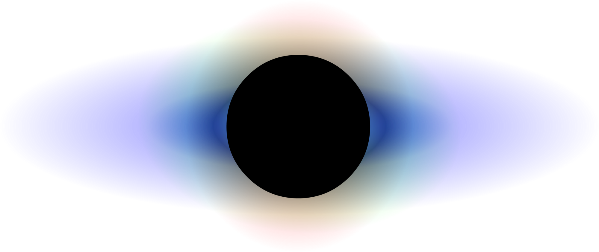 A Black Circle With Blue And Black Light