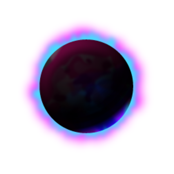 A Blue And Purple Circle With Blue Flames
