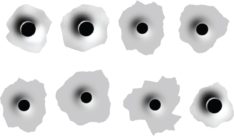 A Bullet Holes In A Black Background