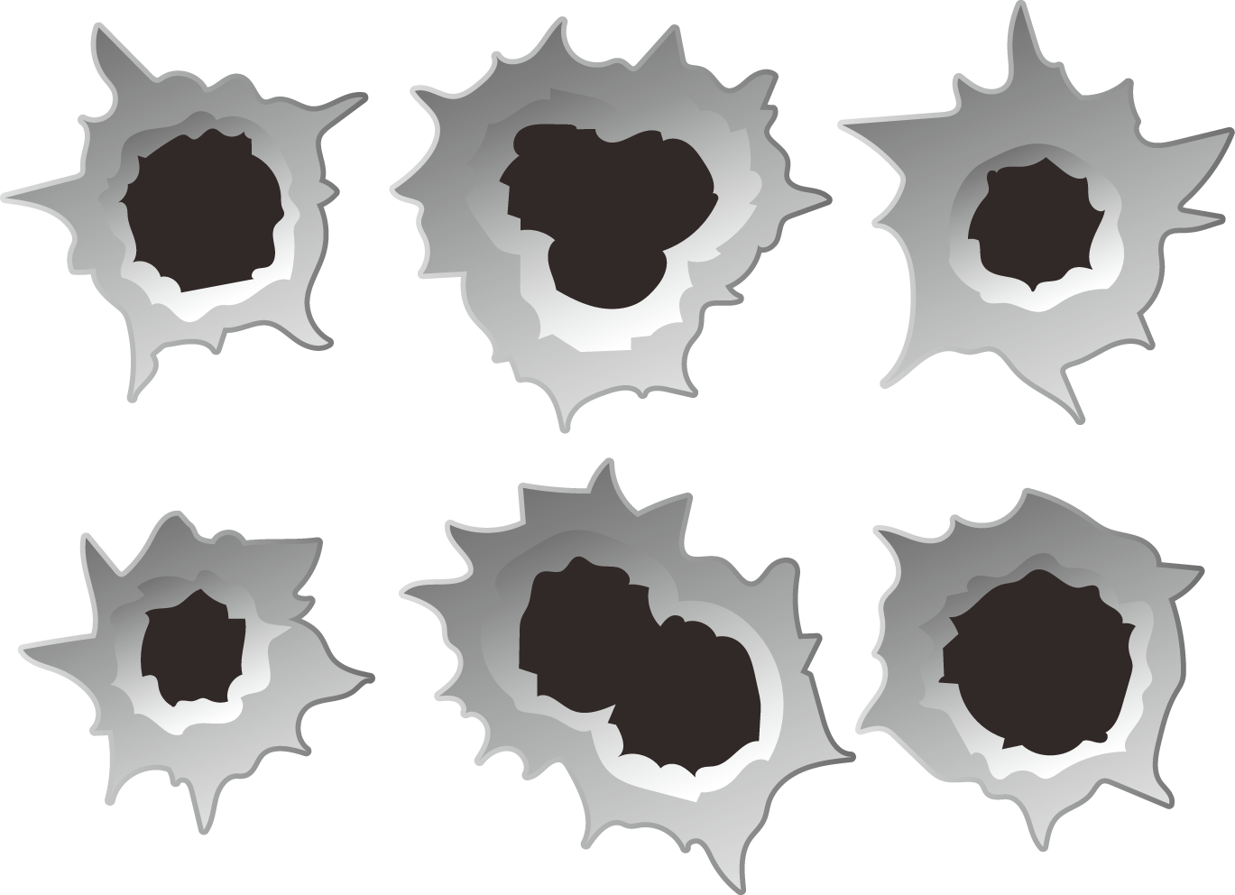 A Set Of Holes In A Black Background