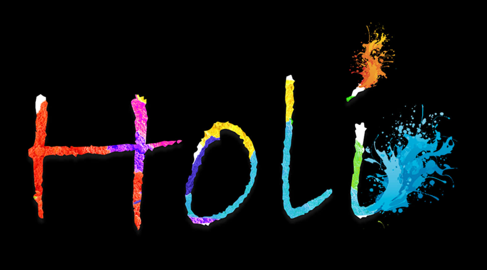 A Colorful Text With Black Background