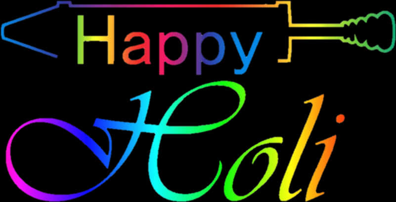 A Rainbow Colored Text On A Black Background