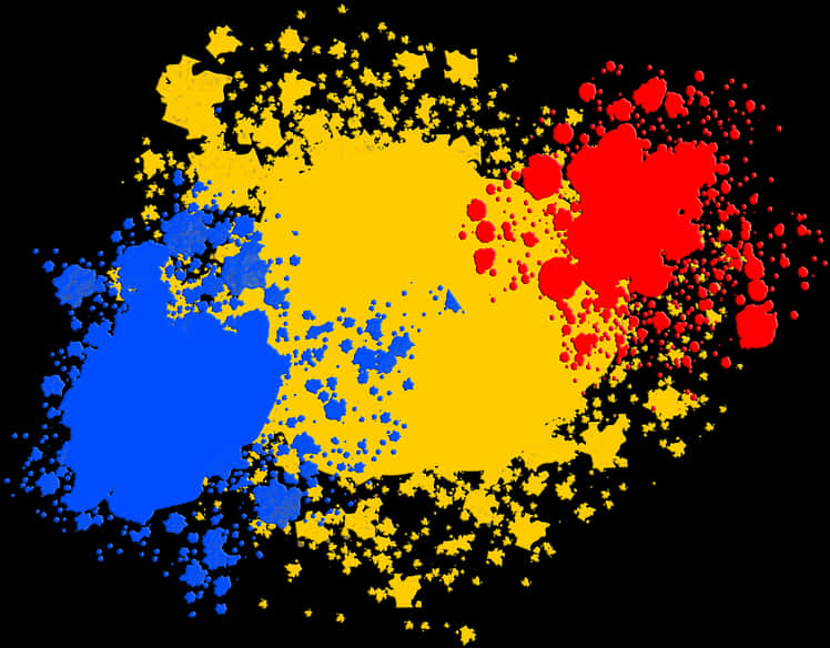 A Group Of Blots Of Different Colors