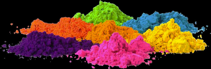 A Pile Of Colorful Powder