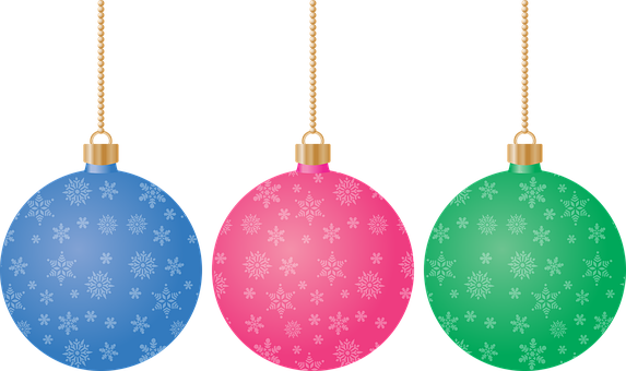 A Group Of Colorful Ornaments