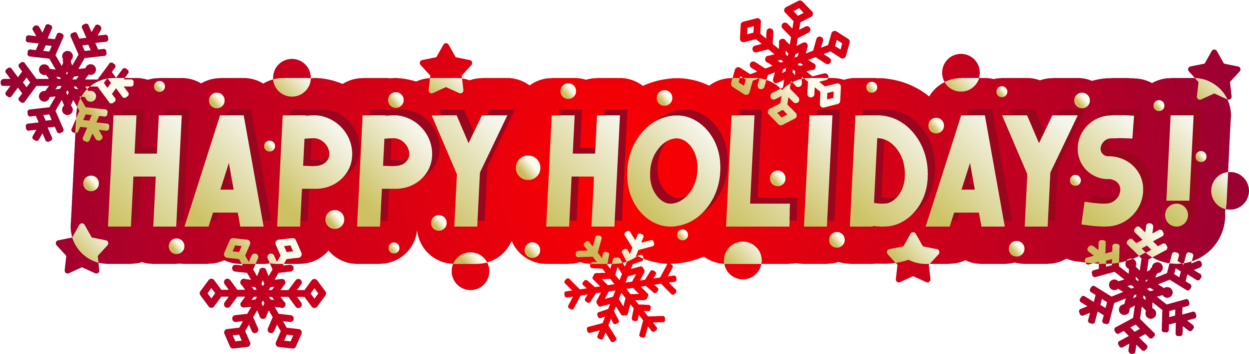 A Red Sign With Gold Letters And Snowflakes