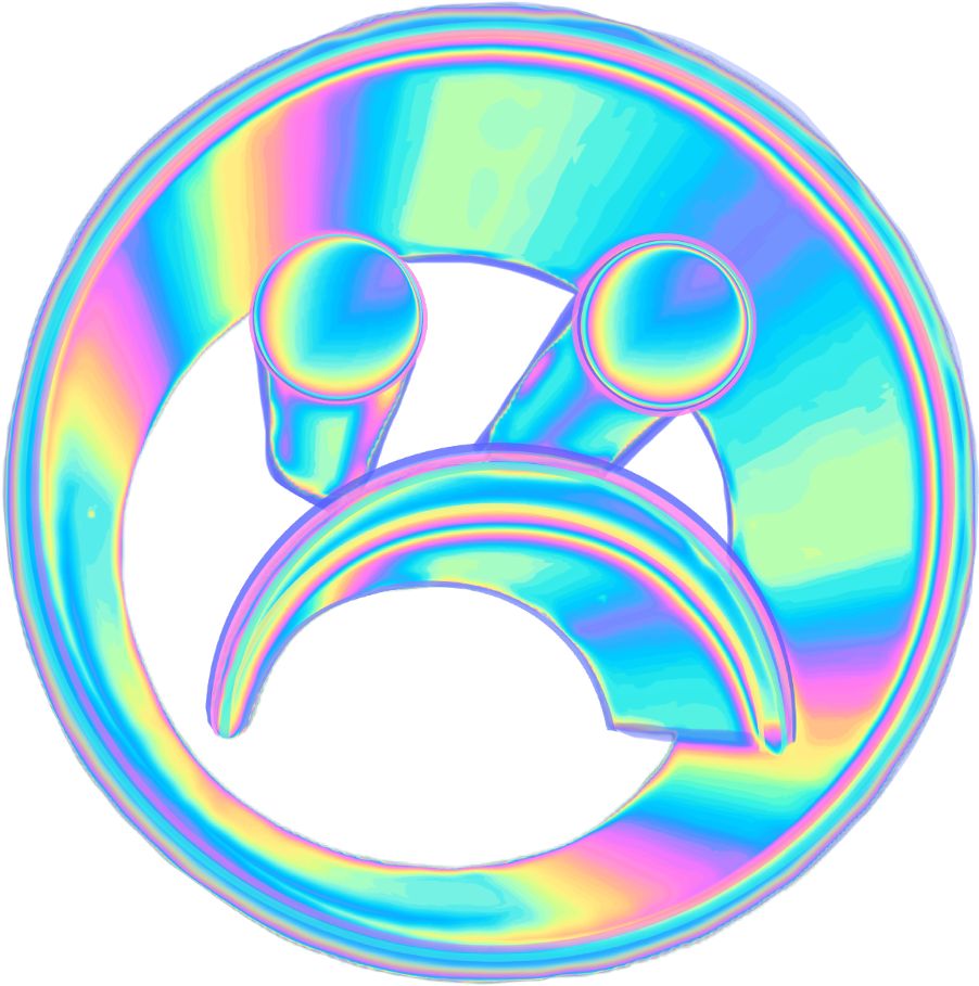 Holographic Sad Emoji