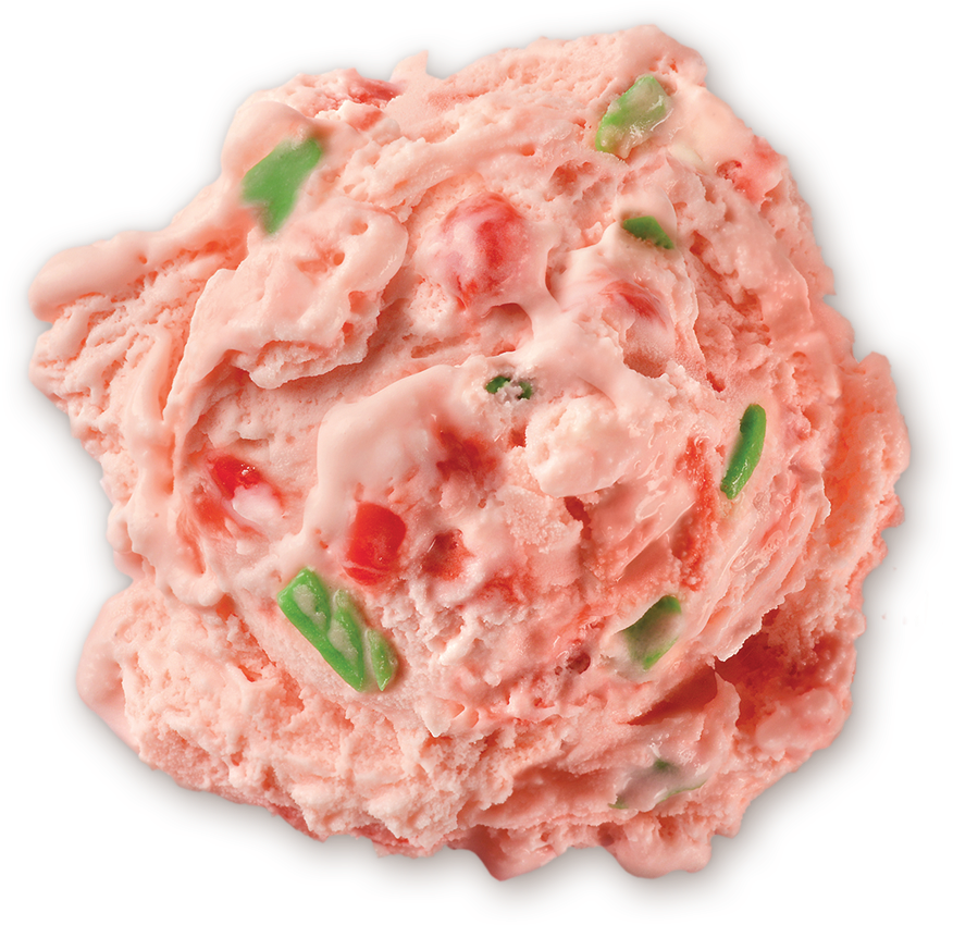 A Close Up Of A Pink Ice Cream