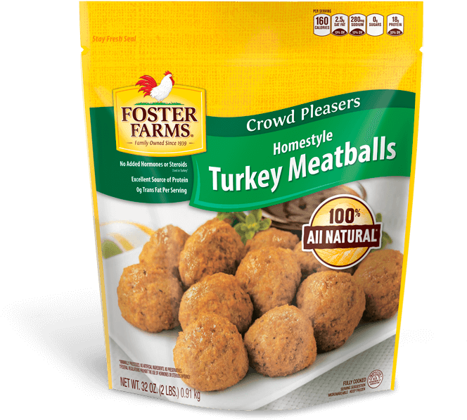Homestyle Turkey Meatballs - Foster Farms Hot And Spicy Wings, Hd Png Download