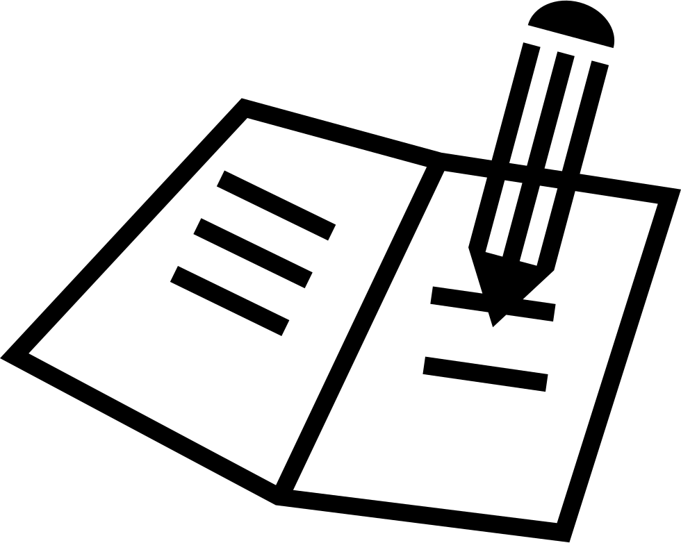 A Black And White Outline Of A Book