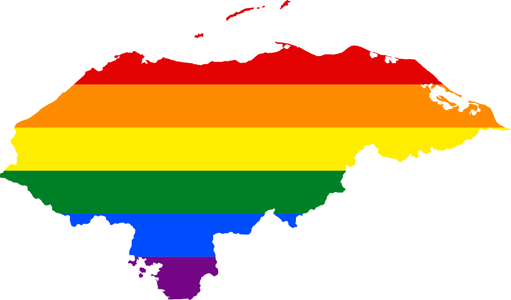 A Map Of The Rainbow Flag