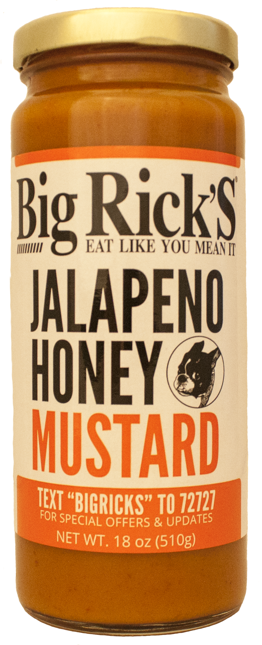 A Label Of Mustard With Black Text And White Text