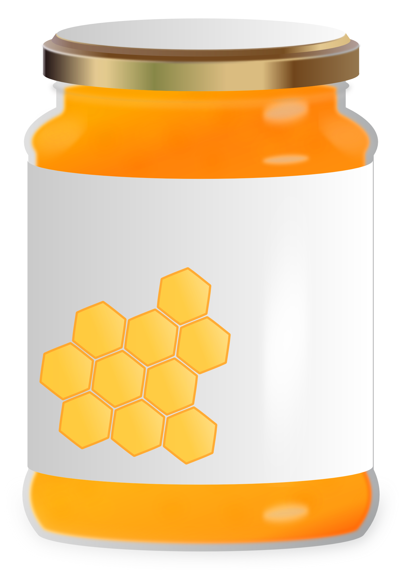 A Jar Of Honey With A White Label