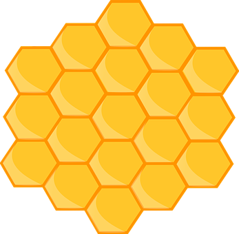 A Yellow Hexagon Shaped Object