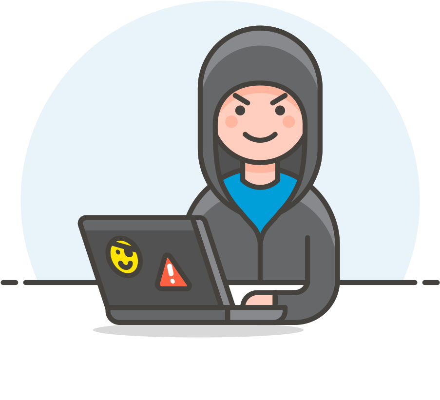 A Cartoon Of A Person Using A Laptop