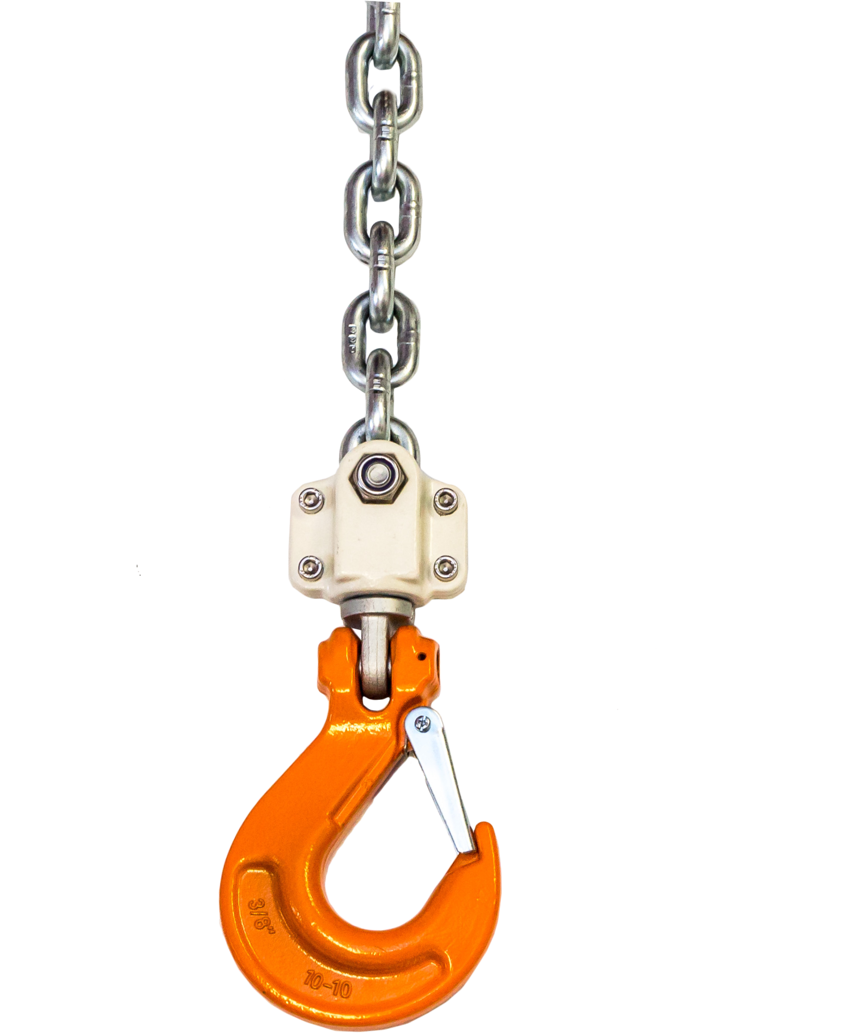 A Chain And Hook With A Black Background