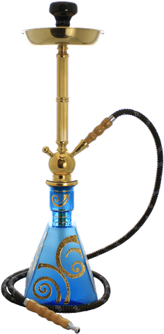 A Blue And Gold Hookah