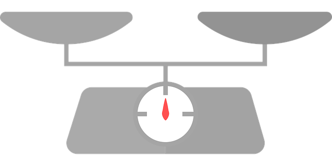 A Scale With A Red Mark