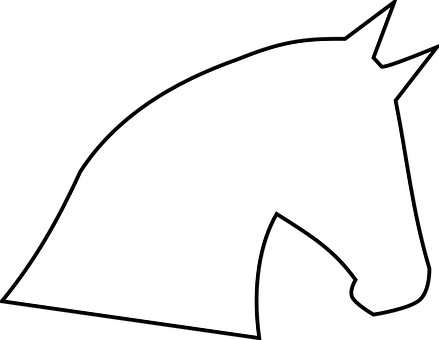 A White Horse Head With Pointy Ears
