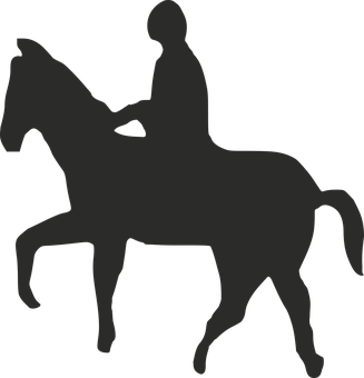 A Silhouette Of A Person Riding A Horse