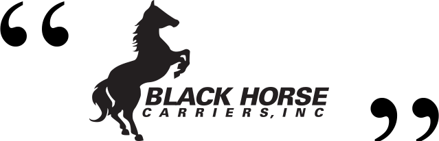 A Black Horse Logo With Text