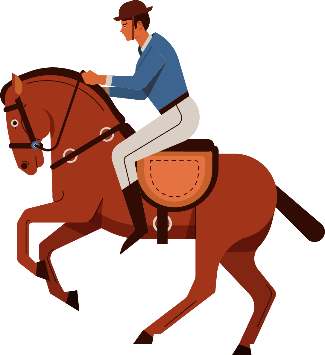 A Man Riding A Horse