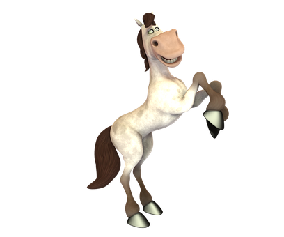 A Cartoon Horse Holding A Hat