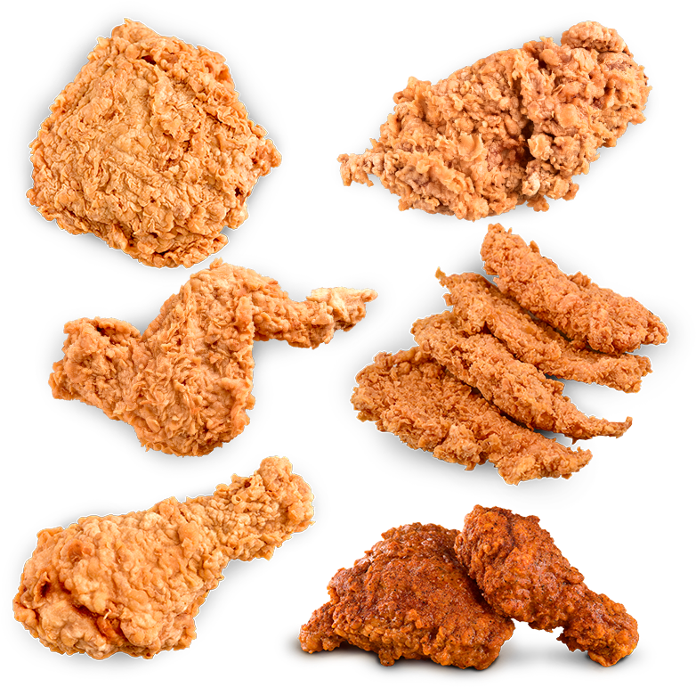 A Group Of Fried Chicken